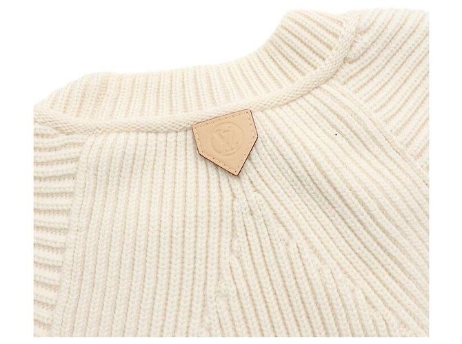 Louis Vuitton Strickpullover für Damen aus Wollmischung mit Cowhide-Logo auf der Rückseite - Ansicht 7
