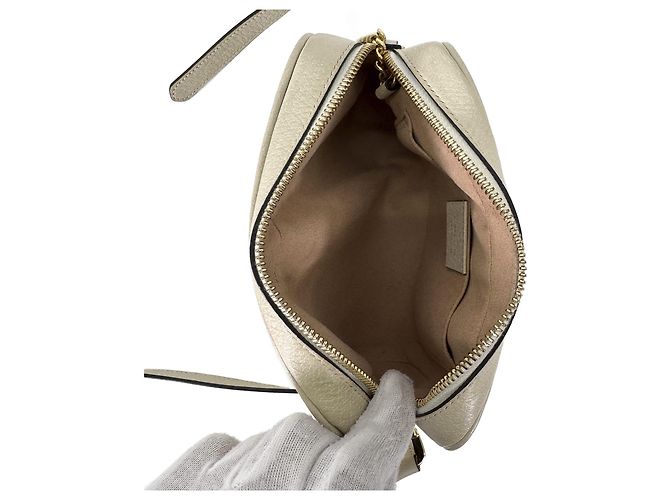 Gucci Borsa a tracolla mini in pelle Ophidia GG Web Stripe White - vista 12