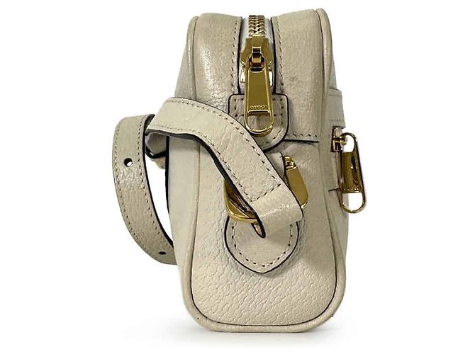Gucci Borsa a tracolla mini in pelle Ophidia GG Web Stripe White - vista 5