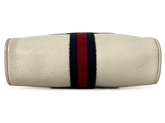 Gucci Borsa a tracolla mini in pelle Ophidia GG Web Stripe White - vista 7