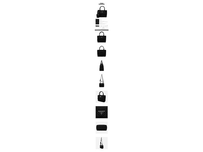 Prada Kleine gesteppte Nylon-Tote-Bag Schwarz RDJN - Ansicht 2