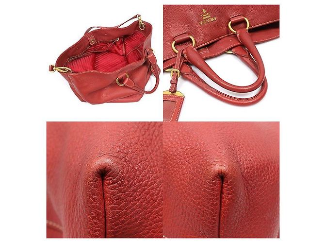 Prada Red Vitello Daino Miranda - vista 5