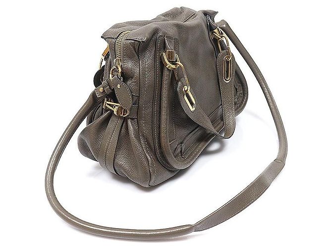 Chloé Parati Medium in vitello marrone - vista 2
