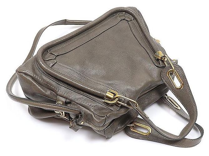 Chloé Parati Medium in vitello marrone - vista 3