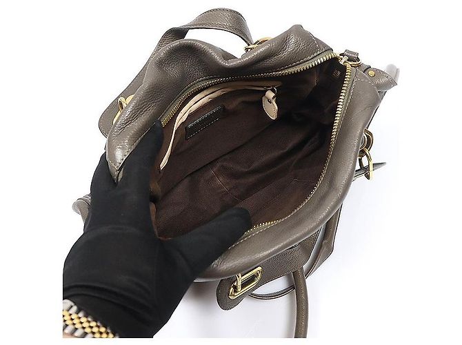 Chloé Parati Medium in vitello marrone - vista 5