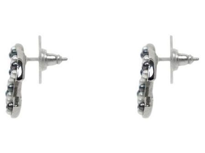 Chanel Pearl CC Silver Ohrringe - Ansicht 2