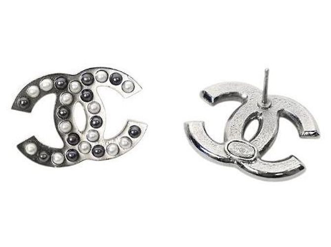 Chanel Pearl CC Silver Ohrringe - Ansicht 4