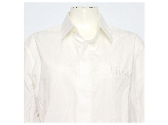 Dior Raymond Pettibon Langarmshirt aus weißer Baumwolle mit gesticktem Logo - Ansicht 2
