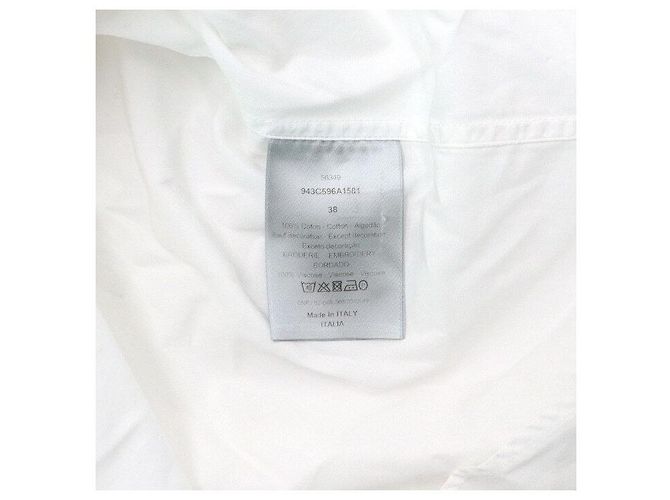 Dior Raymond Pettibon Langarmshirt aus weißer Baumwolle mit gesticktem Logo - Ansicht 8