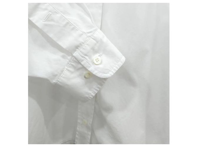 Miu Miu Chemise en popeline blanche à ourlet bas et logo brodé - vue 5
