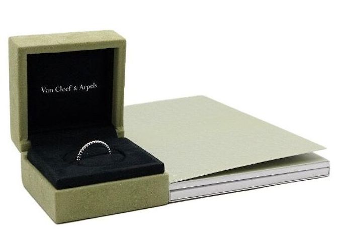 Anel Small Beaded Van Cleef & Arpels Branco - vista 6