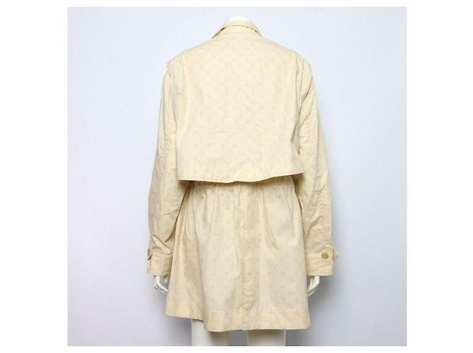 Louis Vuitton Beige Monogram Nylon Oversized String Long Parka Damenjacke - Ansicht 4