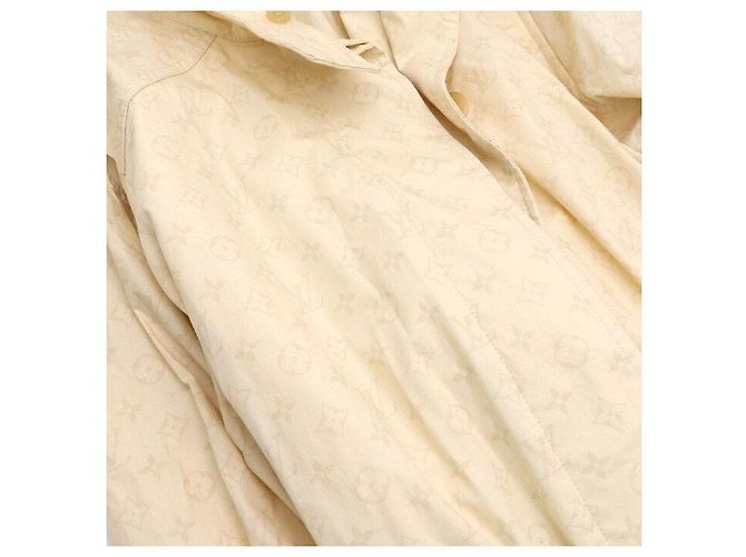 Louis Vuitton Beige Monogram Nylon Oversized String Long Parka Damenjacke - Ansicht 6