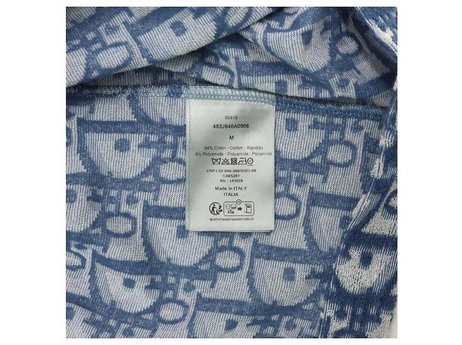 Dior Blue Oblique Kurzarm-Strickpullover für Herren, Relaxed Fit, aus Terry-Baumwolle - Ansicht 6