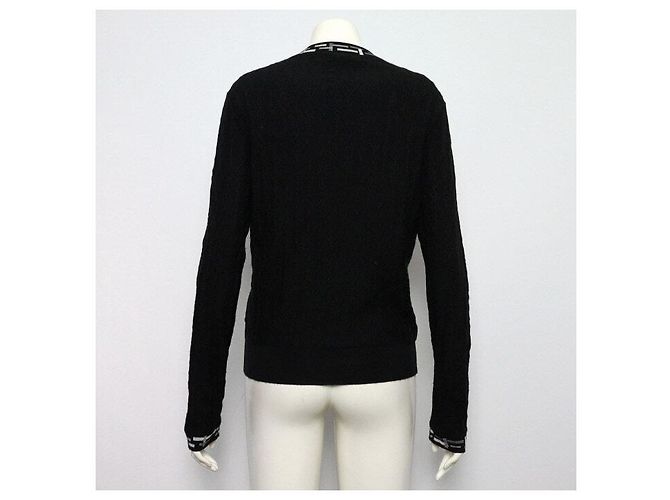 Hermès Strickpullover aus Woll-Kaschmir-Mischung mit Ausschnitt-Detail Black - Ansicht 4