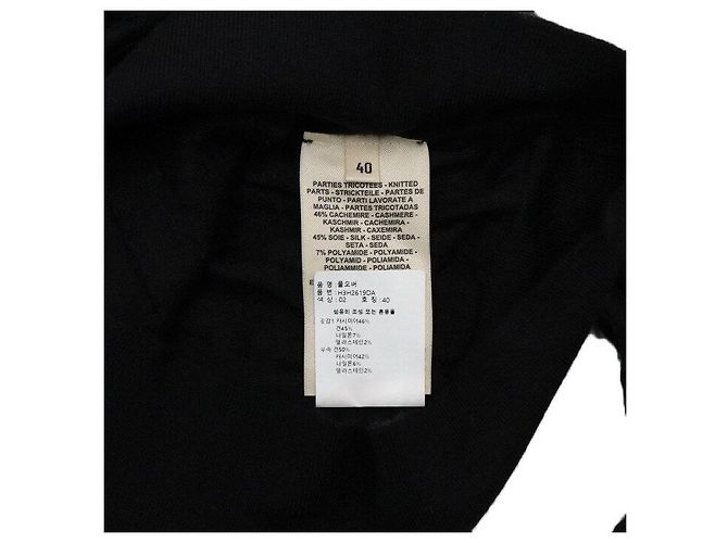 Hermès Strickpullover aus Woll-Kaschmir-Mischung mit Ausschnitt-Detail Black - Ansicht 6