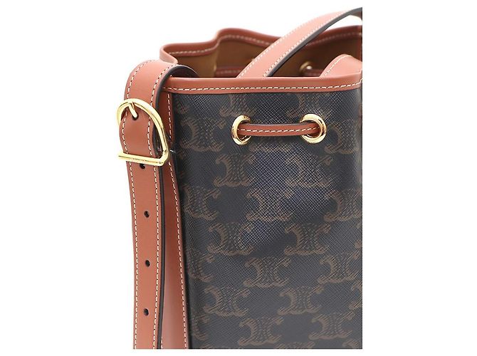 Céline Picca borsa a tracolla e borsa crossbody con coulisse - vista 4