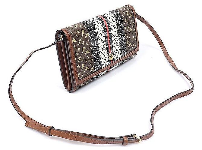 Burberry Bolsa Tiracolo Monogram Stripe E-Canvas - vista 2