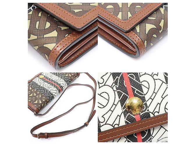 Burberry Bolsa Tiracolo Monogram Stripe E-Canvas - vista 6