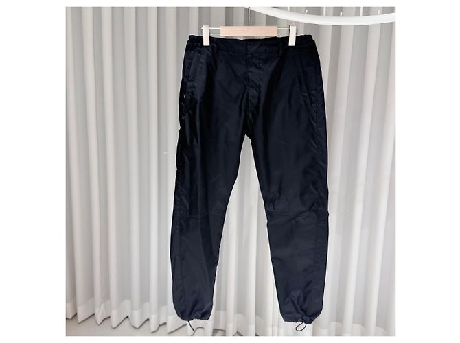 Prada Triangle Logo Back Pocket Re-Nylon Jogger Pants - view 2