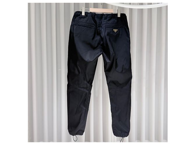 Prada Triangle Logo Back Pocket Re-Nylon Jogger Pants - view 5