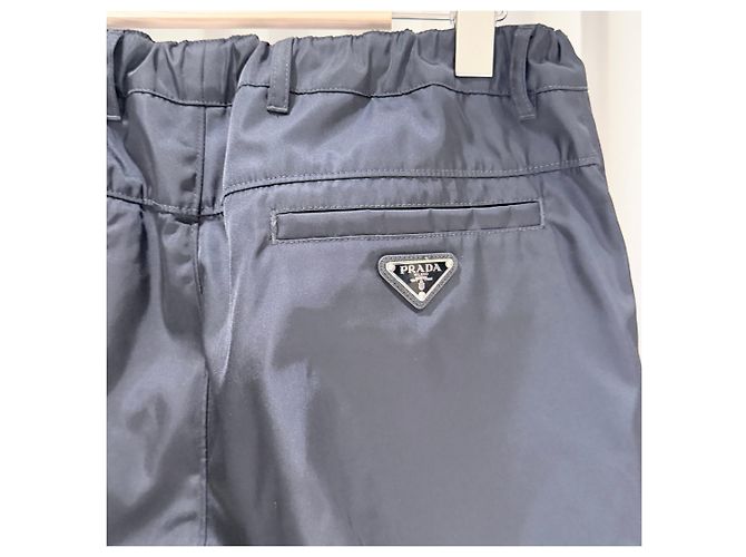 Prada Triangle Logo Back Pocket Re-Nylon Jogger Pants - view 6