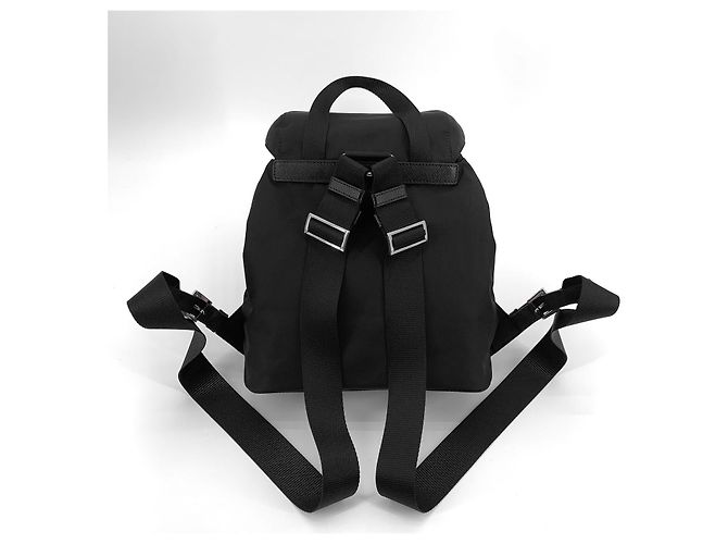 Prada Re-Nylon Rucksack mit Dreiecks-Logo Schwarz - Ansicht 3