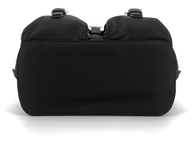 Prada Re-Nylon Rucksack mit Dreiecks-Logo Schwarz - Ansicht 6