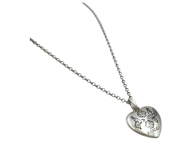 Gucci Collana con ciondolo a cuore in argento sterling - vista 11
