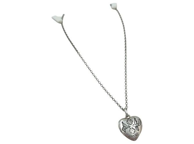 Gucci Collana con ciondolo a cuore in argento sterling - vista 3