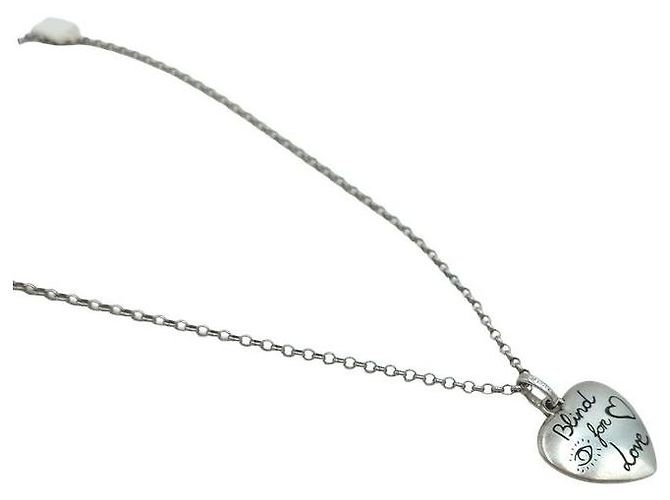 Gucci Collana con ciondolo a cuore in argento sterling - vista 5