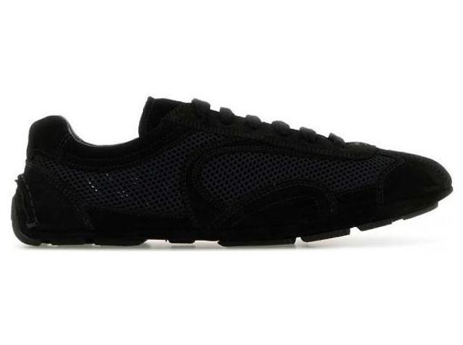 Prada Sneakers Monte Carlo Re-Edition in camoscio e mesh - vista 2