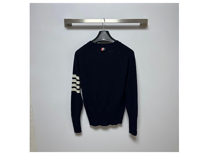 Thom Browne Cashmere Diagonal Cardigan Navy Damen - Ansicht 4