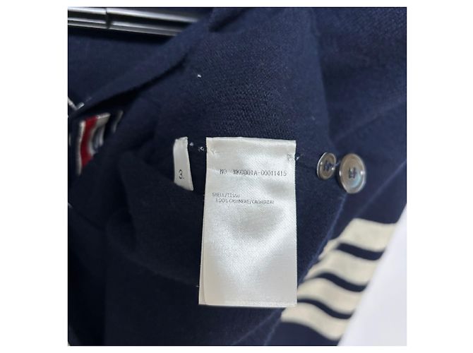 Thom Browne Cashmere Diagonal Cardigan Navy Damen - Ansicht 8