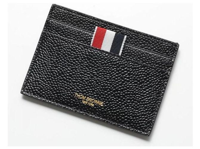 Thom Browne Pebble Grain Single Card Holder - view 2