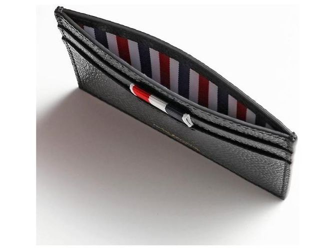 Thom Browne Pebble Grain Single Card Holder - view 4