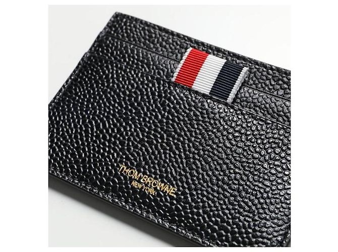 Thom Browne Pebble Grain Single Card Holder - view 5