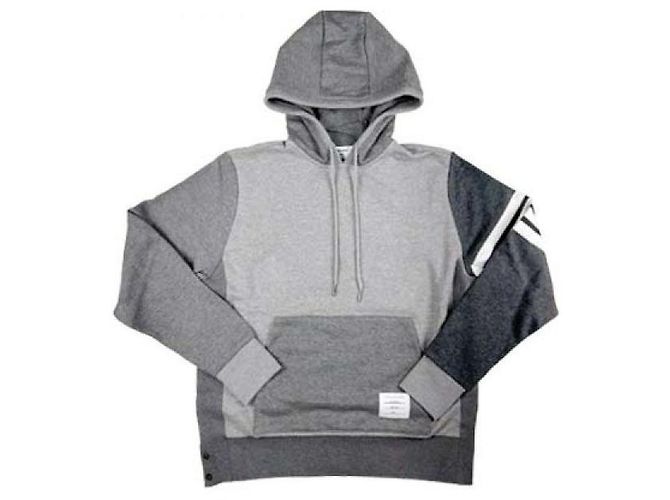 Thom Browne Stripe RWB Tab Loopback Funmix Hoodie - view 2