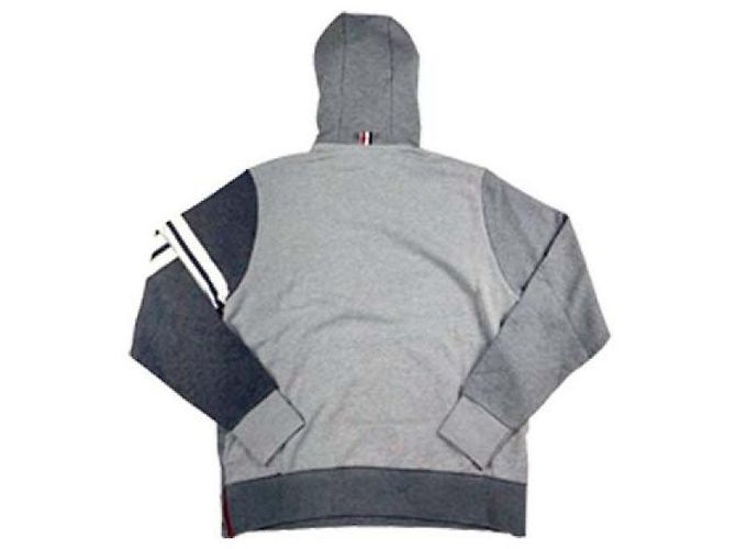 Thom Browne Stripe RWB Tab Loopback Funmix Hoodie - view 3