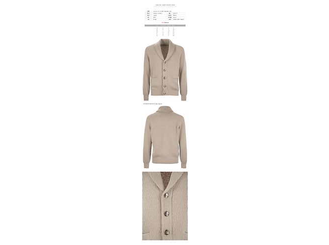 Brunello Cucinelli Rippstrick-Cardigan Beige - Ansicht 2
