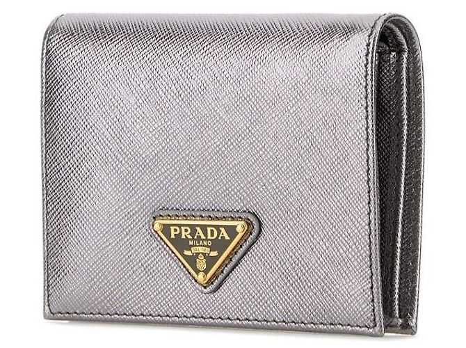 Prada Saffiano Triangle Logo Compact Wallet - view 3