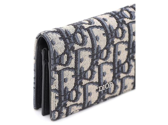 Dior Oblique Visitenkartenetui Beige und Schwarz - Ansicht 4