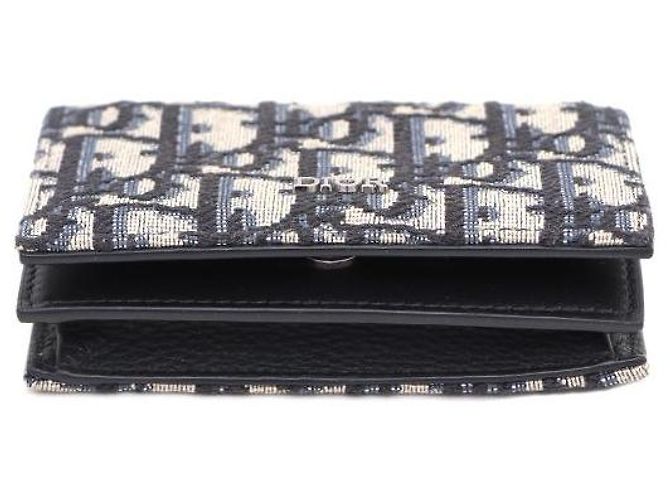 Dior Oblique Visitenkartenetui Beige und Schwarz - Ansicht 6
