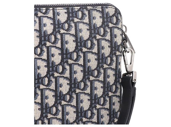 Dior Bolsa de Alça com Zíper e Clutch Oblique Jacquard - vista 4