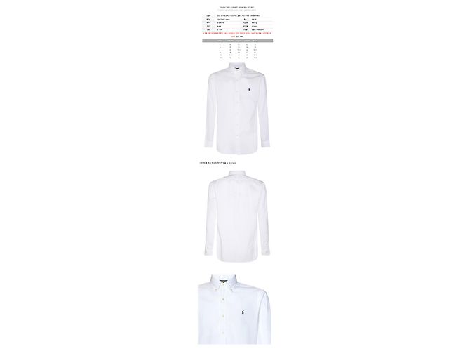 Ralph Lauren Camicia Classica Ricamata White - vista 2