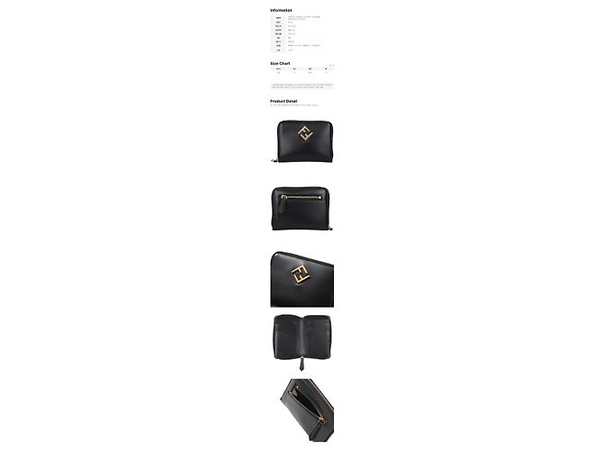 Fendi Carteira FF Diamond Zip Around Preta - vista 2