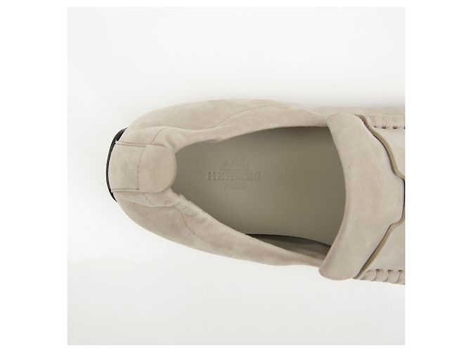 Mocassini Hermès Marroni in Pelle di Capra - vista 11