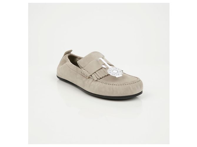 Mocassini Hermès Marroni in Pelle di Capra - vista 2