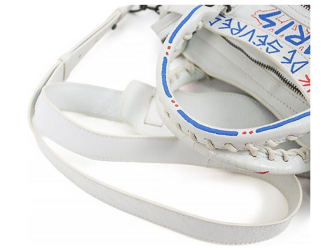 Balenciaga Mini Gravity Motorbag Blanco - vista 11