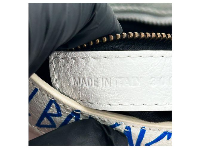 Balenciaga Mini Gravity Motorbag Blanco - vista 13